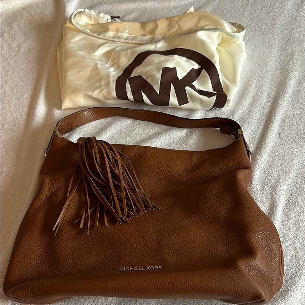 Michael Kors Brown Leather Shoulder Bag